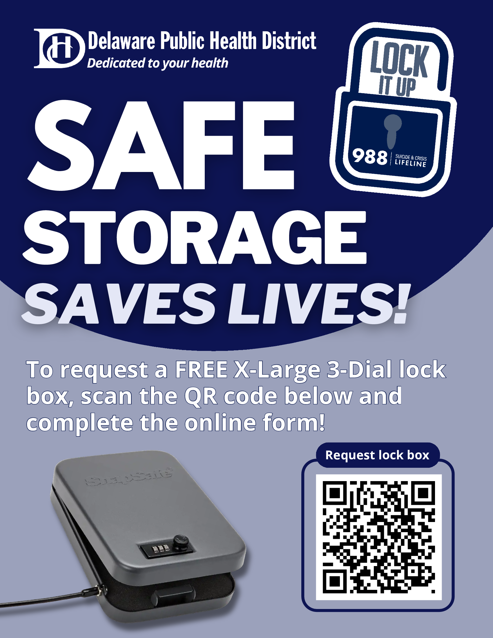 Free Safe Storage Lock Box – Safe Storage Saves Lives, Delaware Public Health District