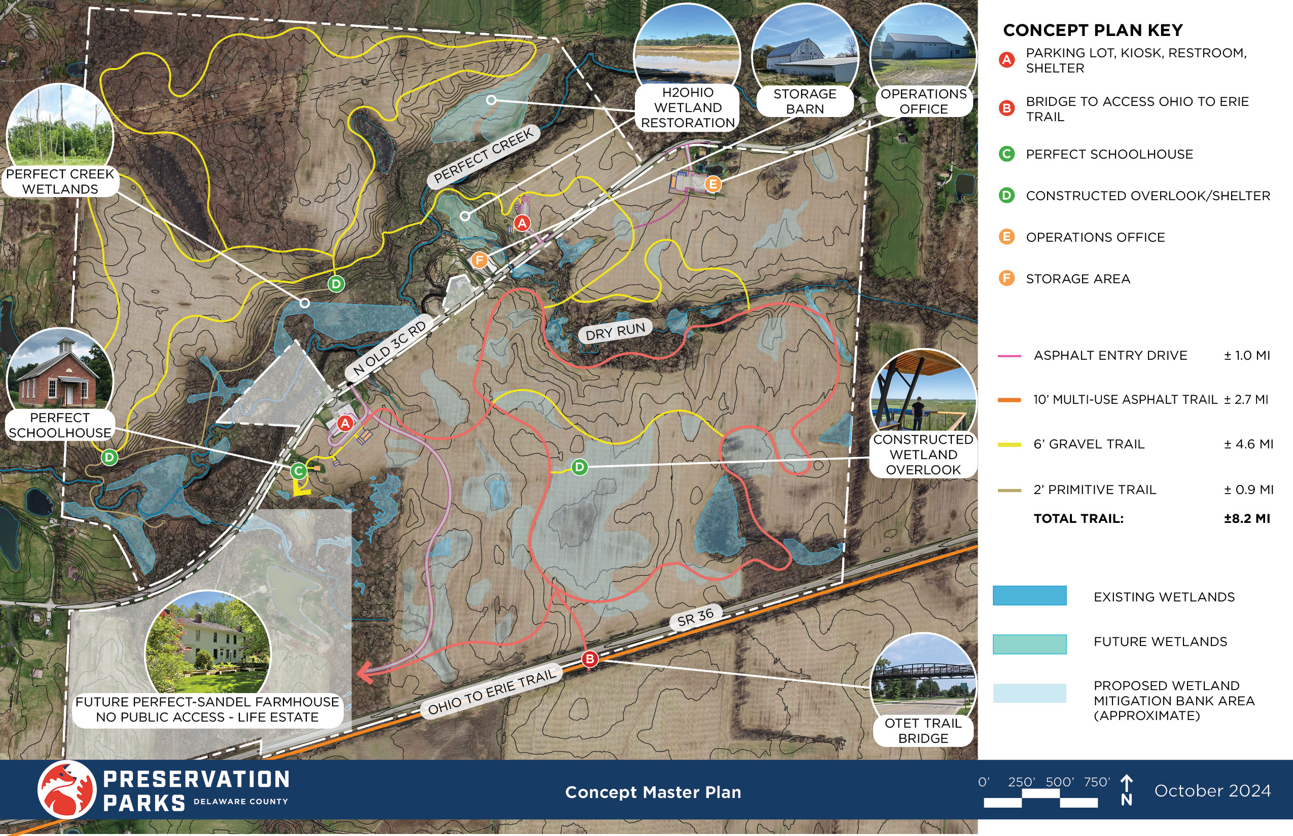 Perfect Creek Park concept master plan drawing